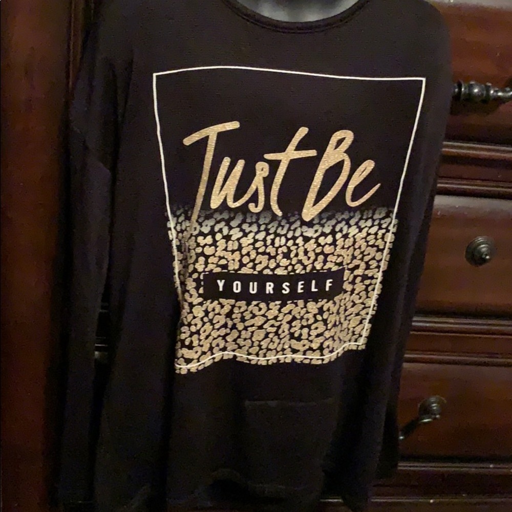 Girls Black and gold sweater